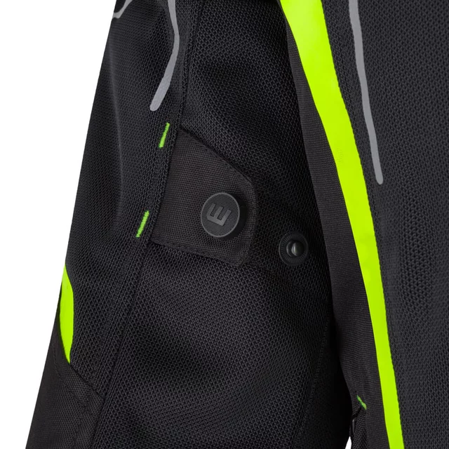 Letní pánská moto bunda W-TEC Mirelio - černá-fluo