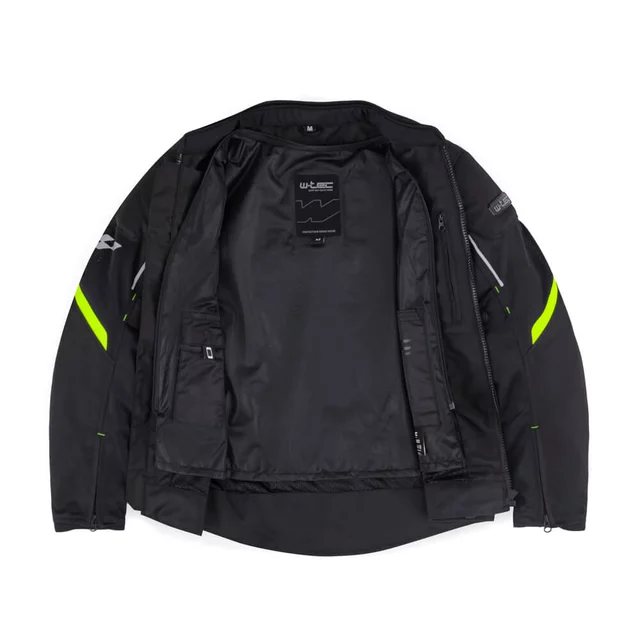 Letní pánská moto bunda W-TEC Mirelio - černá-fluo