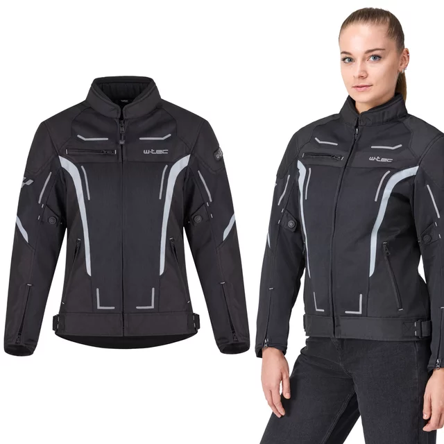 Letní dámská moto bunda W-TEC Mirelia - černo-šedá