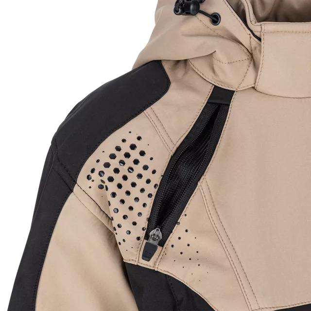 Dámská softshellová moto bunda W-TEC Annorack Lady - černo-písková