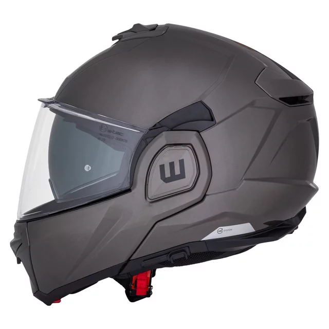 Překlopná moto přilba W-TEC Zoroz P/J - 2.jakost - Metallic Grey