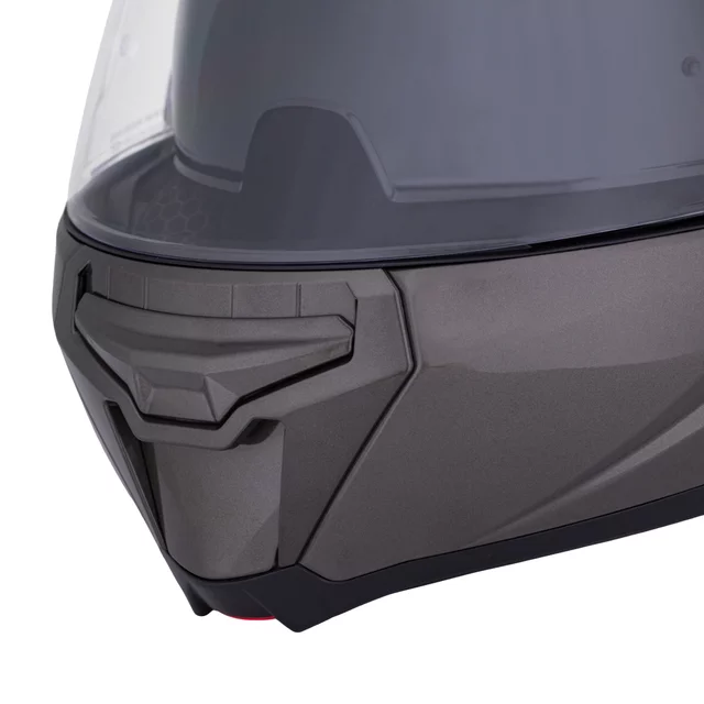 Překlopná moto přilba W-TEC Zoroz P/J - 2.jakost - Metallic Grey