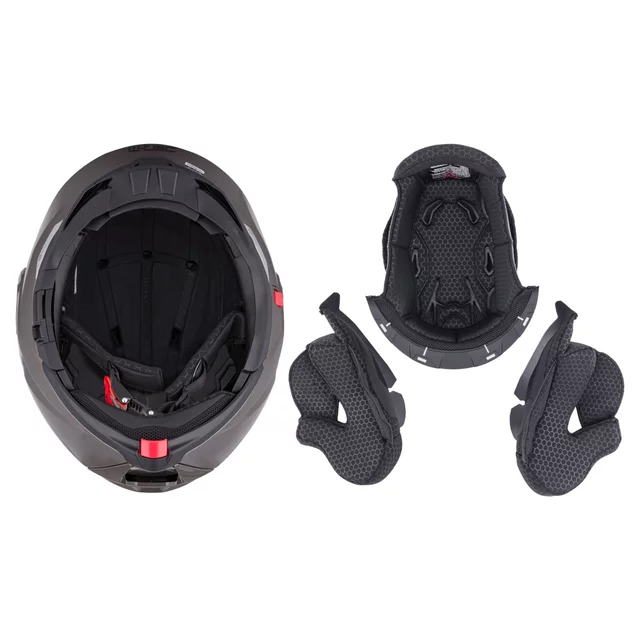 Překlopná moto přilba W-TEC Zoroz P/J - 2.jakost - Metallic Grey