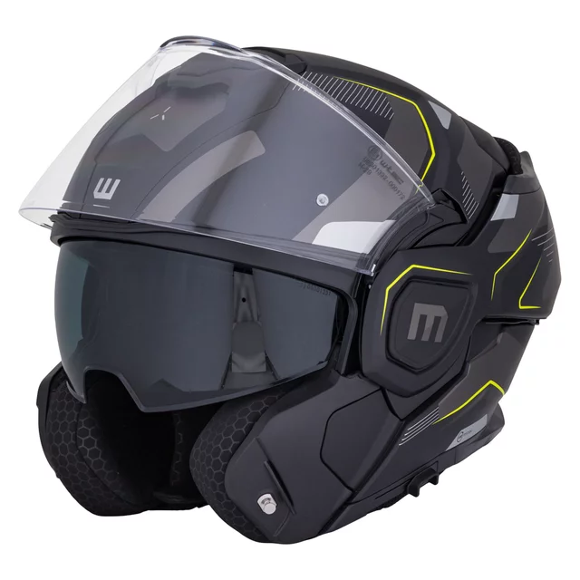 Překlopná moto přilba W-TEC Zoroz P/J - 2.jakost - Metallic Grey