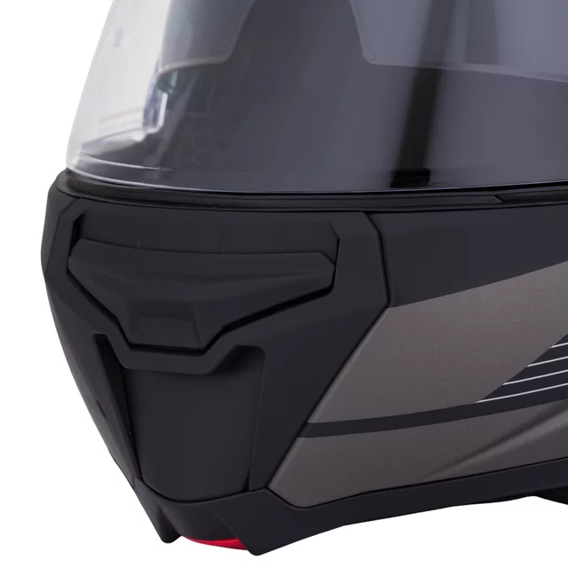 Překlopná moto přilba W-TEC Zoroz P/J - 2.jakost - Metallic Grey