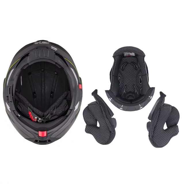 Překlopná moto přilba W-TEC Zoroz P/J - 2.jakost - Metallic Grey