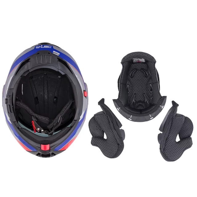 Překlopná moto přilba W-TEC Zoroz P/J - 2.jakost - Metallic Grey