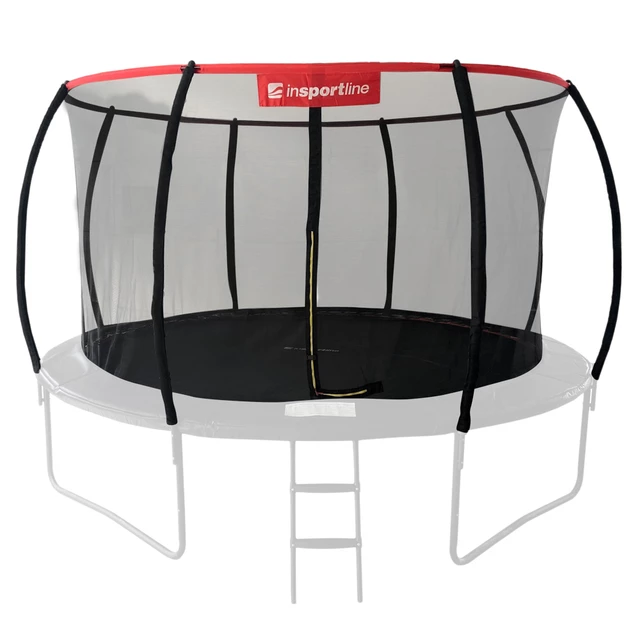 Ochranná síť bez tyčí pro trampolínu inSPORTline Flea PRO 430 cm - rozbaleno