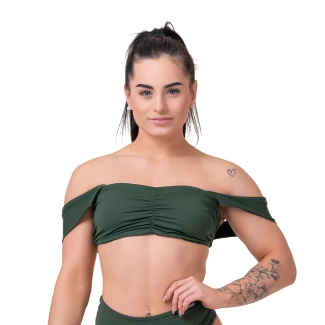 Dámský plavkový top Nebbia Miami Retro Top 553 - Jungle Green