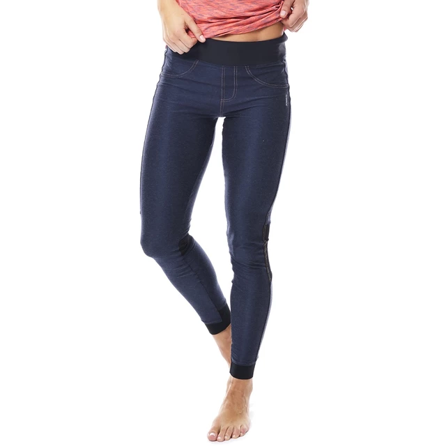 Dámské sportovní legíny JOBE Discover Denim - modrá - modrá