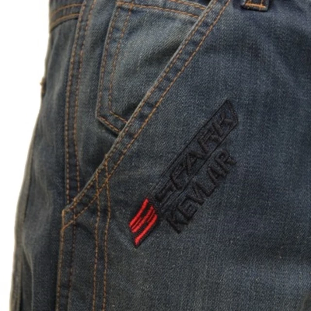 Pánské jeansové moto kalhoty Spark Track - modrá