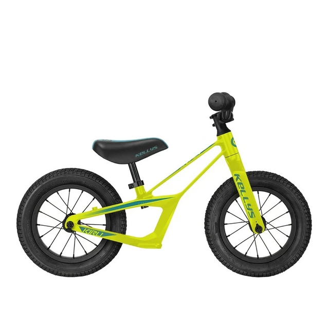 Odlehčené odrážedlo KELLYS KIRU 12" • 3,7 kg - Raw Silver - Lime