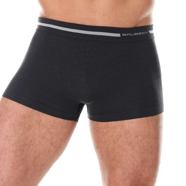 Pánské boxerky Brubeck Wool Comfort - černá - Graphite