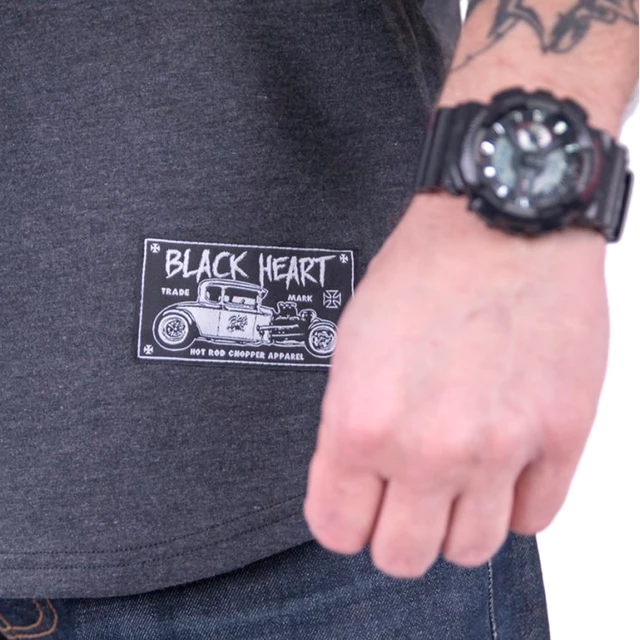 Triko s dlouhým rukávem BLACK HEART Garage Built - šedá