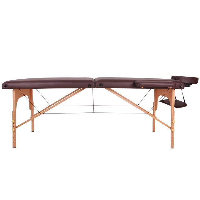 Masážní lehátko inSPORTline Taisage 186x70x62-84 cm 2-dílné dřevěné