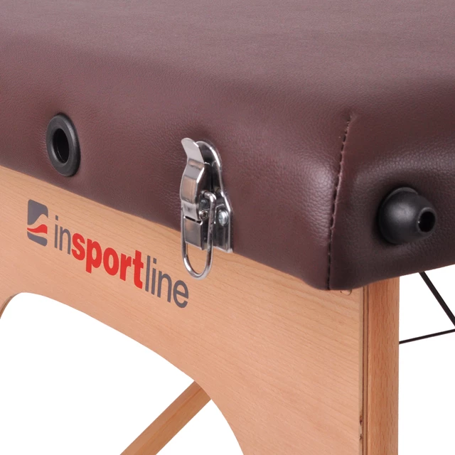 Masážní lehátko inSPORTline Taisage 186x70x62-84 cm 2-dílné dřevěné