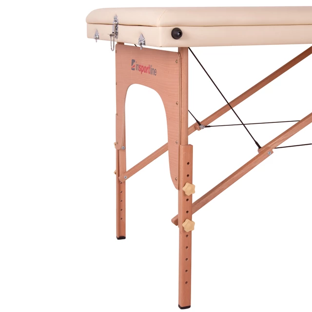 Masérské lehátko inSPORTline Japane 195x70x62-84 cm 3-dílné dřevěné