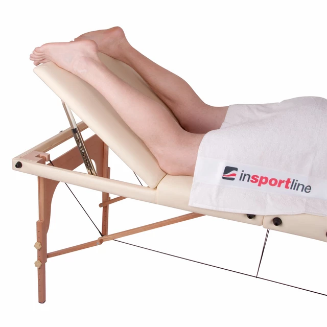 Masérské lehátko inSPORTline Japane 195x70x62-84 cm 3-dílné dřevěné