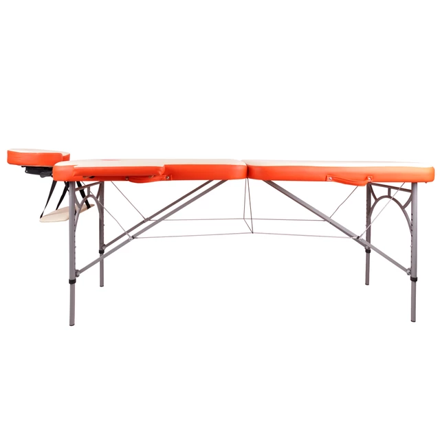 Masážní stůl inSPORTline Tamati 186x70x63-90 cm 2-dílný hliníkový - hnědá