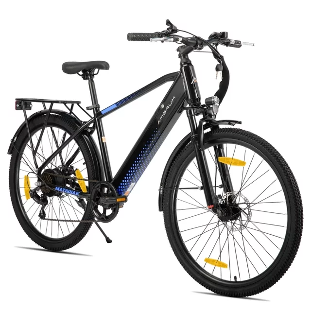 Trekingové elektrokolo Joystar AMBRUM Matawak 26" 250 Wh • dojezd až 65 km • 155-175 cm - černo-modrá - černo-modrá