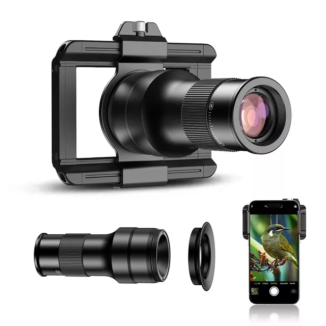 Sada Apexel 2v1 - teleobjektiv 6x a makro objektiv 150 mm