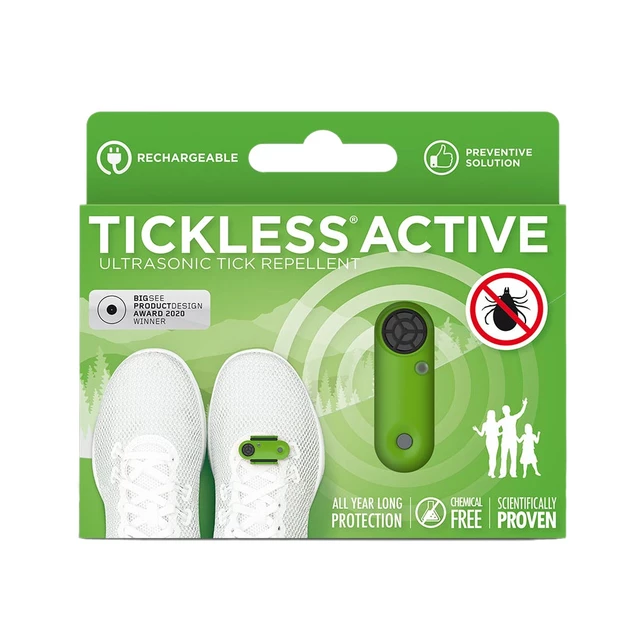 Ultrazvukový repelent proti klíšťatům Tickless Active pro sportovce - Coral