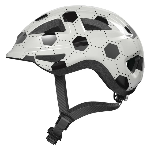 Dětská cyklo přilba Abus Anuky 2.0 - Black Tag - White Football