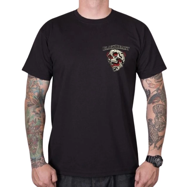 Triko BLACK HEART Flame Piston
