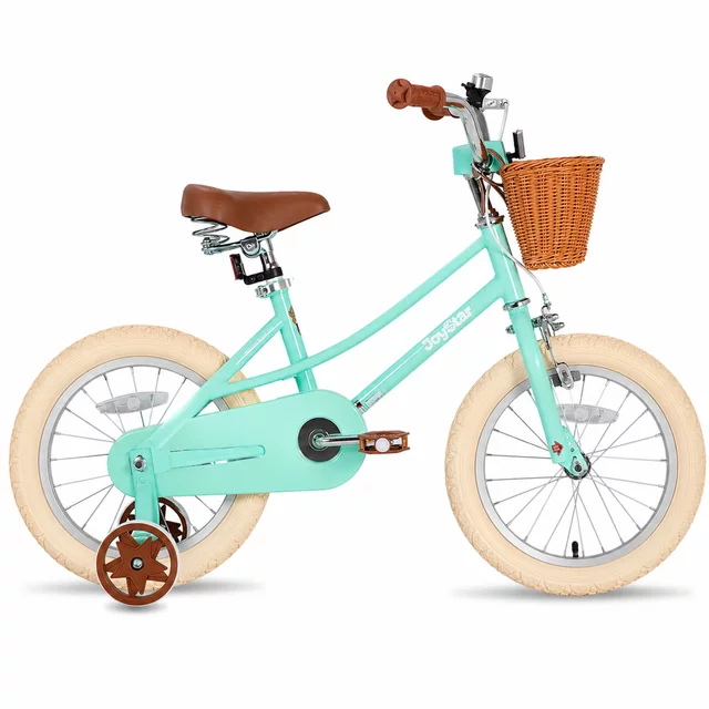 Dětské kolo Joystar Retro 16" s košíkem • 104-135 cm - mentolová - mentolová