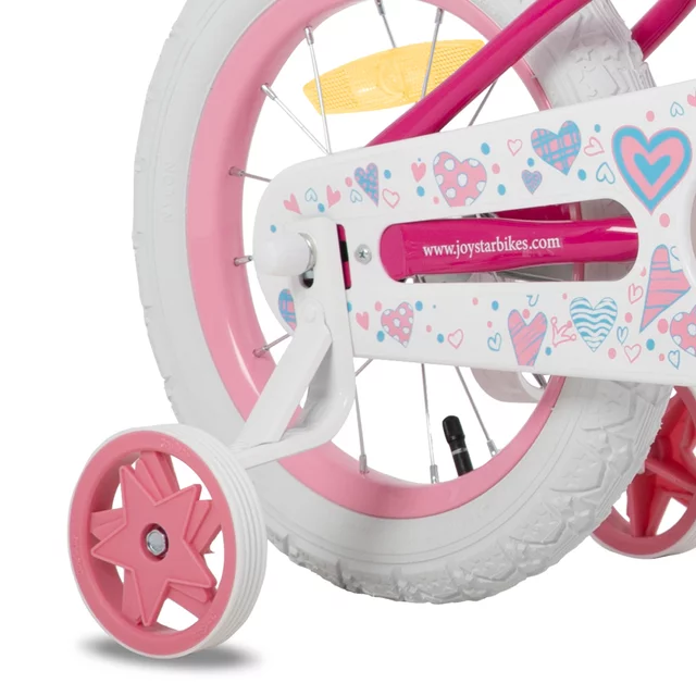Dětské kolo Joystar Angel 14" s košíkem a kolečky • 91-119 cm - modrá