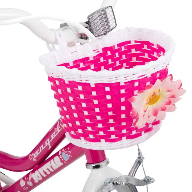 Dětské kolo Joystar Angel 14" s košíkem a kolečky • 91-119 cm - modrá