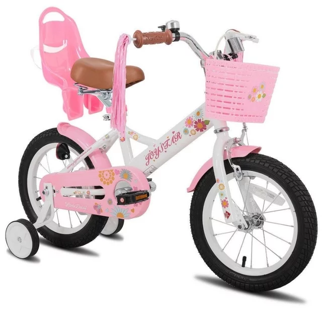 Dětské kolo Joystar Little Daisy 12" • 82-105 cm - světle růžová - bílá