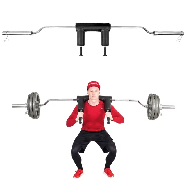 Olympijská hřídel na dřepy inSPORTline Squabar 239,3cm/50mm • 25,5kg • do 317kg • s objímkami