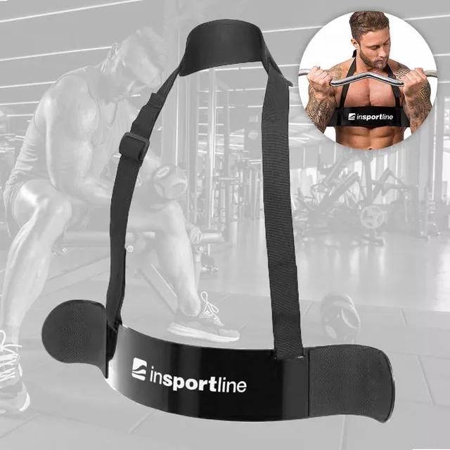 Závěsný pás na posilování bicepsů inSPORTline Bicipi - černá - černá