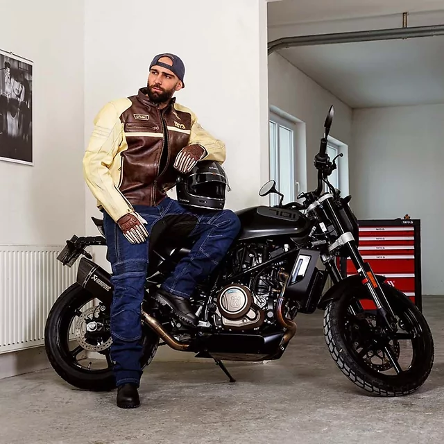 Pánské moto jeansy W-TEC Biterillo Evo - černá