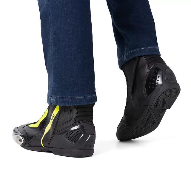 Moto boty W-TEC GlamCE - černá-fluo žlutá