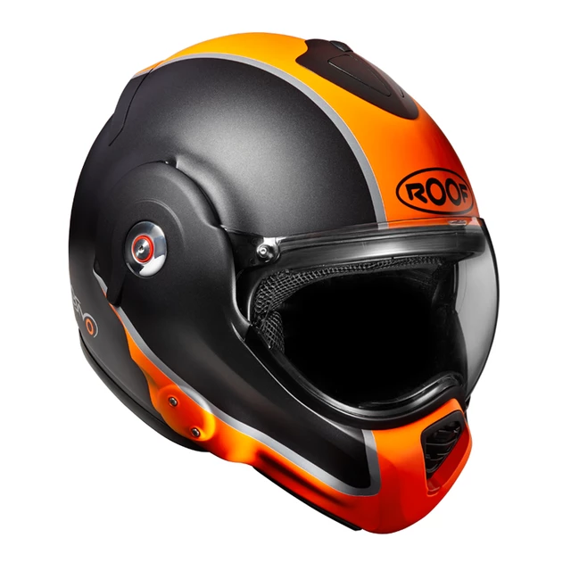 Překlopná moto přilba ROOF Desmo Flash Mat - 2.jakost - oranžová
