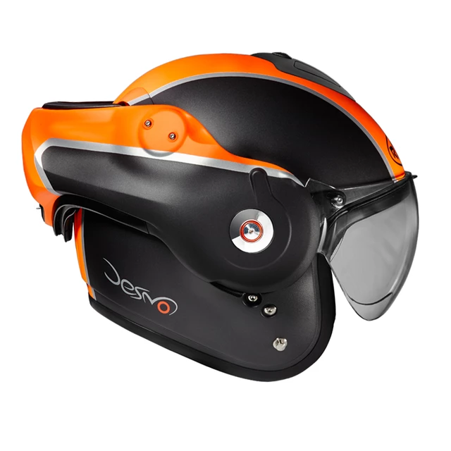 Překlopná moto přilba ROOF Desmo Flash Mat - 2.jakost - oranžová