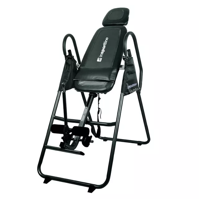Autotrakční lehátko inSPORTline Inverso - černá - černá