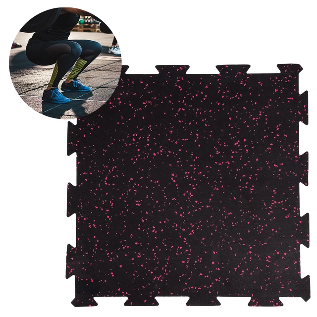 Zátěžová podložka inSPORTline Puzeko 50x50x1 cm - černo-červená