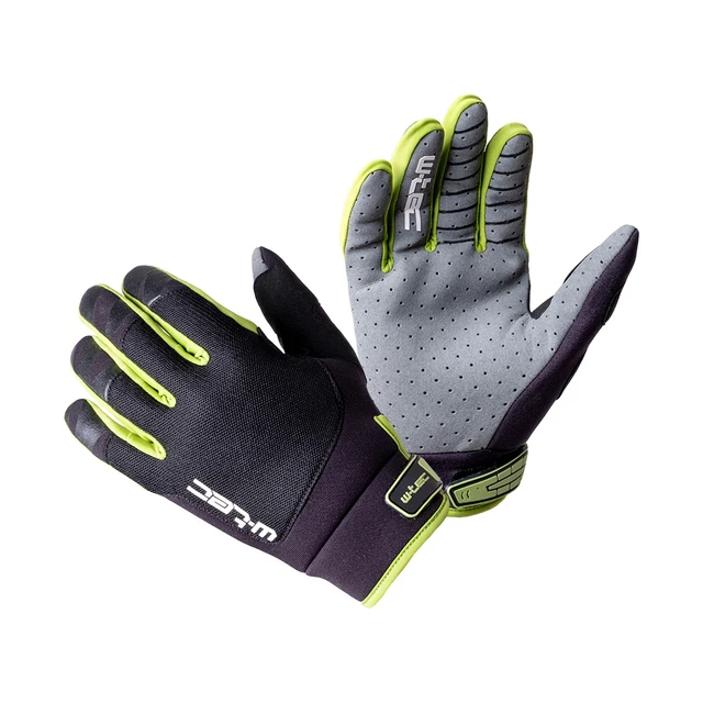 Dětské motokrosové rukavice W-TEC Matosinos Kids - Black - Fluo Green