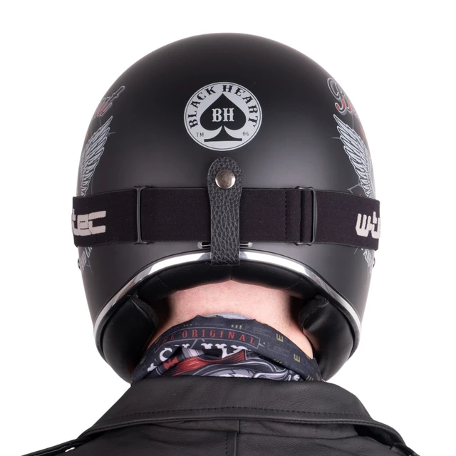Moto přilba W-TEC Black Heart Retron - Simple Black