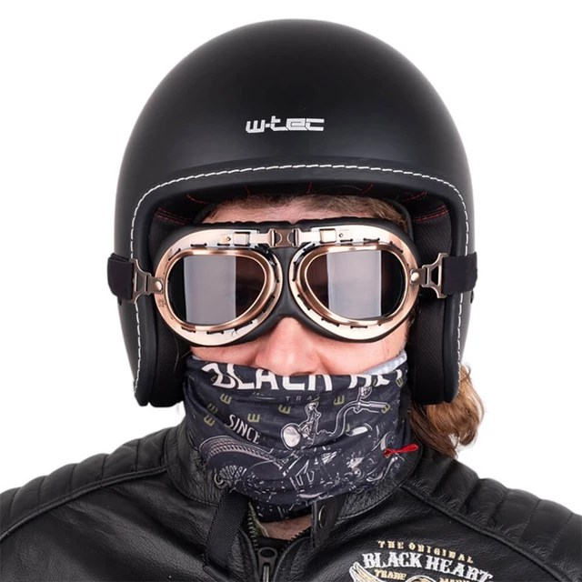Chopper přilba W-TEC Badachos - matně černá