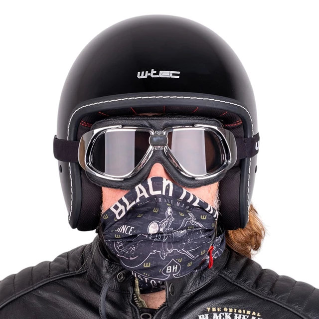 Chopper přilba W-TEC Badachos - matně černá