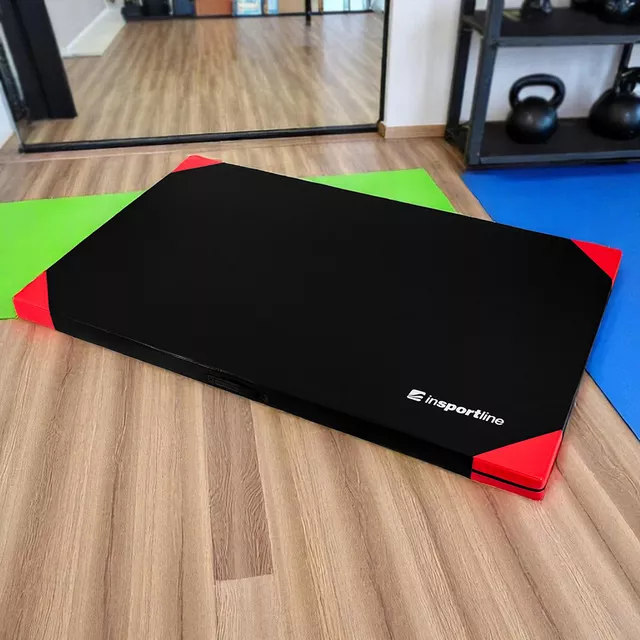 Gymnastická žíněnka inSPORTline Munakor T60 200x120x10 cm - modrá - černá