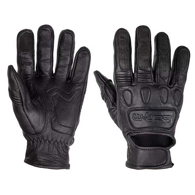 Kožené moto rukavice W-TEC Cherton II - 2.jakost - černá