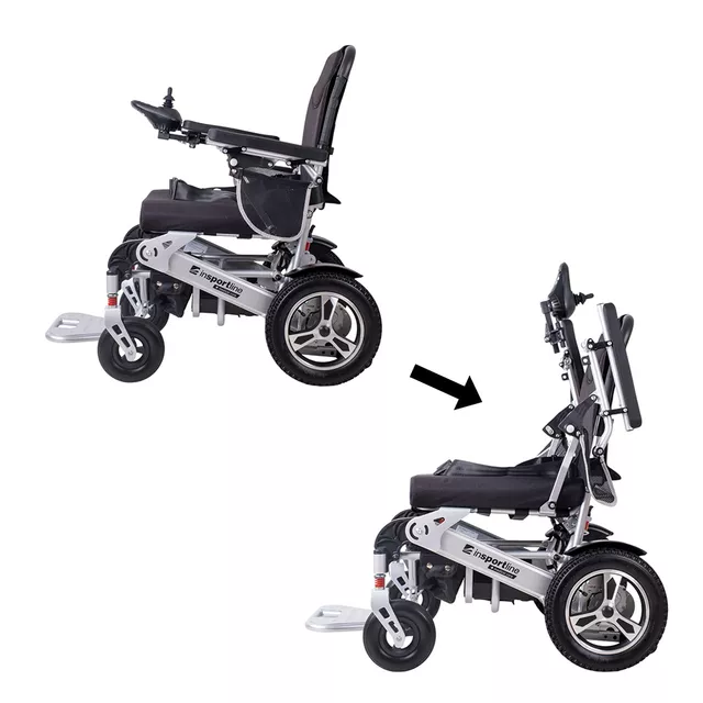 Elektrický invalidní vozík inSPORTline Hawkie Basic II • 500W • 27,75kg • do 130kg • až 24km dojezd - zelená