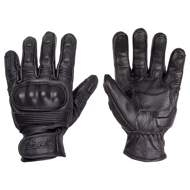 Kožené moto rukavice W-TEC Clascado - černá