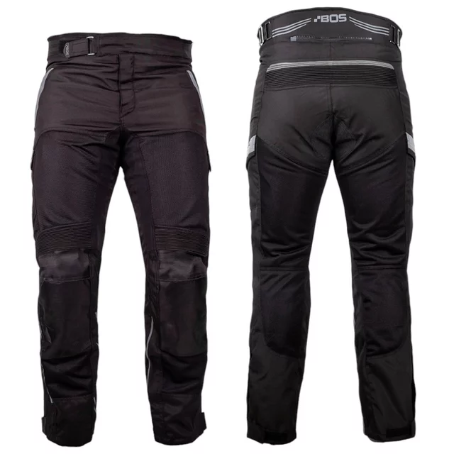 Moto kalhoty BOS Soul - Black-Red - Black-Grey