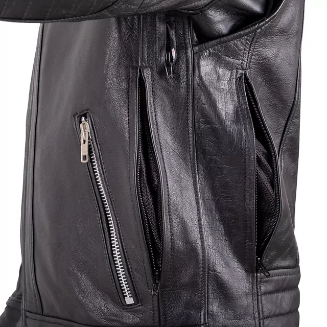 Kožená moto bunda W-TEC Murayo - černá